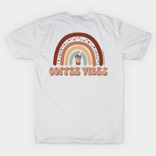 Coffee Vibes Retro Rainbow © GraphicLoveShop T-Shirt